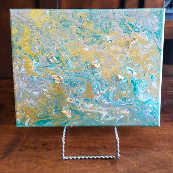 HOST PICK. 8x10 Orig Acrylic Abstract Painting titled "Sands of Time" - Picture 3 of 5